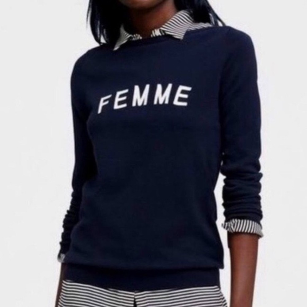 Banana Republic Graphic Femme Sweater Navy Blue XS